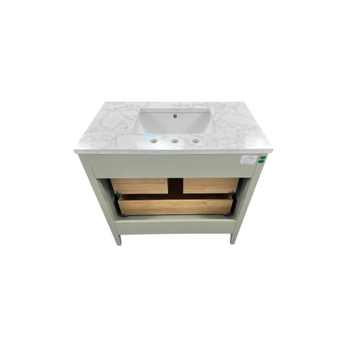Ebern Designs Bilroy Single Bathroom Vanity with Engineered Stone Top, image 13