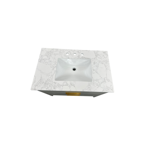 Ebern Designs Bilroy Single Bathroom Vanity with Engineered Stone Top, image 19