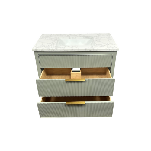 Ebern Designs Bilroy Single Bathroom Vanity with Engineered Stone Top, image 20