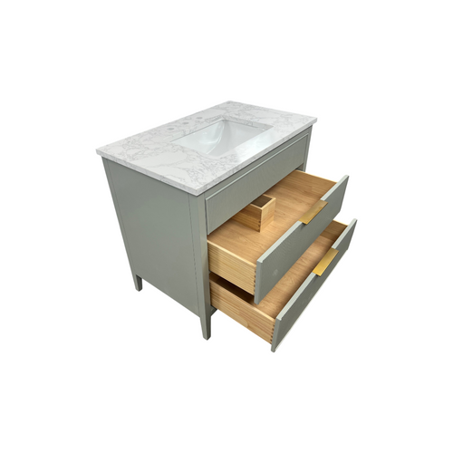 Ebern Designs Bilroy Single Bathroom Vanity with Engineered Stone Top, image 23