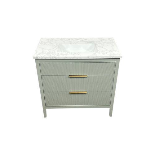 Ebern Designs Bilroy Single Bathroom Vanity with Engineered Stone Top, image 25