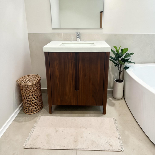Water Creation Sequoia Single Sink Whitebrook Quartz Countertop Bath Vanity in Mango Wood, image 1