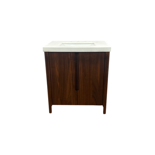 Water Creation Sequoia Single Sink Whitebrook Quartz Countertop Bath Vanity in Mango Wood, image 2