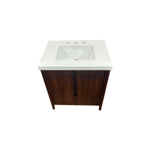 Water Creation Sequoia Single Sink Whitebrook Quartz Countertop Bath Vanity in Mango Wood, image 4