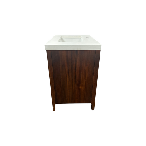 Water Creation Sequoia Single Sink Whitebrook Quartz Countertop Bath Vanity in Mango Wood, image 8