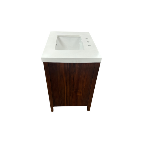 Water Creation Sequoia Single Sink Whitebrook Quartz Countertop Bath Vanity in Mango Wood, image 9