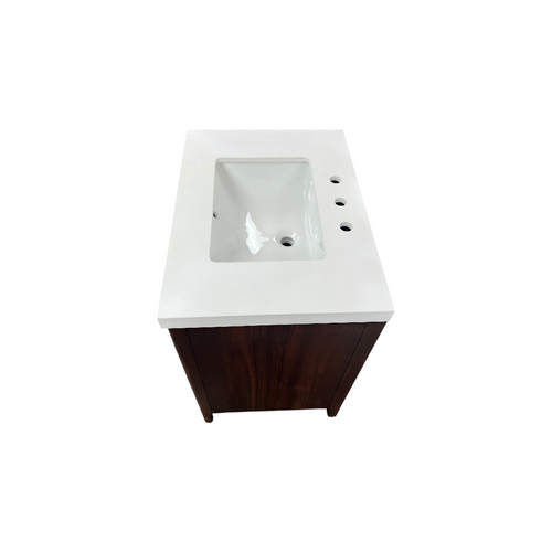 Water Creation Sequoia Single Sink Whitebrook Quartz Countertop Bath Vanity in Mango Wood, image 10