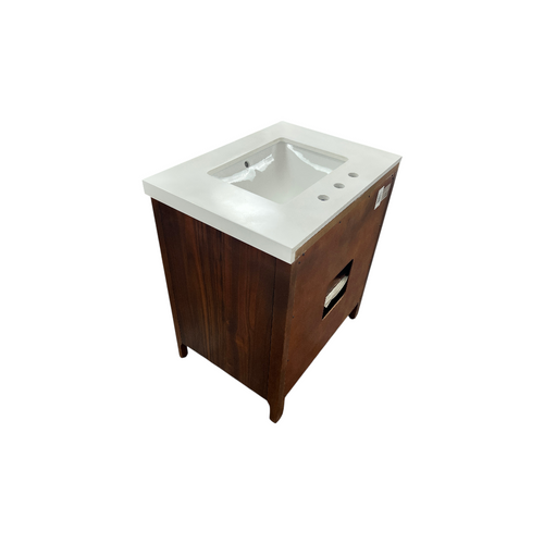 Water Creation Sequoia Single Sink Whitebrook Quartz Countertop Bath Vanity in Mango Wood, image 12