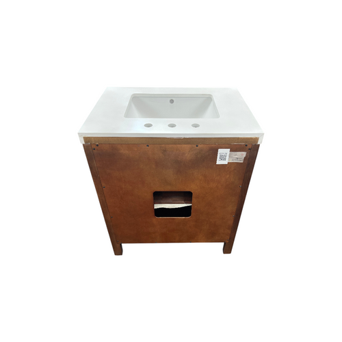 Water Creation Sequoia Single Sink Whitebrook Quartz Countertop Bath Vanity in Mango Wood, image 14