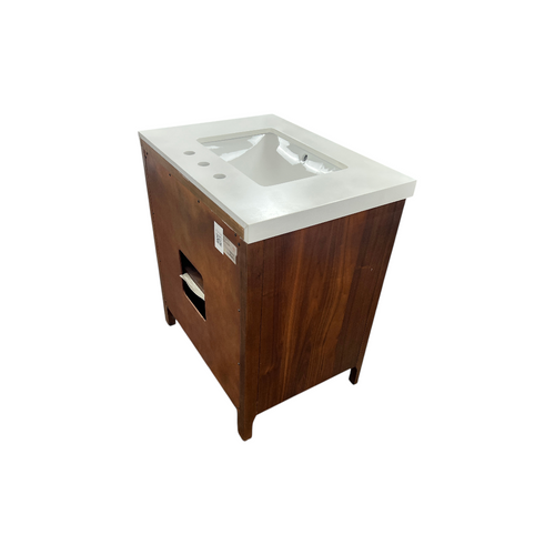 Water Creation Sequoia Single Sink Whitebrook Quartz Countertop Bath Vanity in Mango Wood, image 15