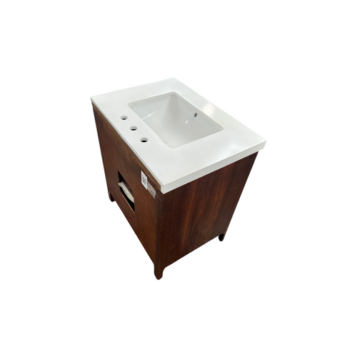 Water Creation Sequoia Single Sink Whitebrook Quartz Countertop Bath Vanity in Mango Wood, image 16
