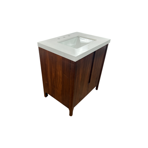 Water Creation Sequoia Single Sink Whitebrook Quartz Countertop Bath Vanity in Mango Wood, image 19