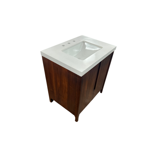 Water Creation Sequoia Single Sink Whitebrook Quartz Countertop Bath Vanity in Mango Wood, image 20