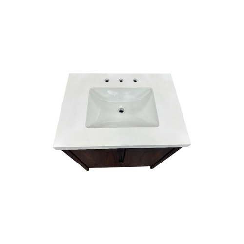 Water Creation Sequoia Single Sink Whitebrook Quartz Countertop Bath Vanity in Mango Wood, image 21