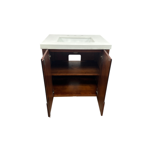 Water Creation Sequoia Single Sink Whitebrook Quartz Countertop Bath Vanity in Mango Wood, image 22