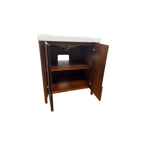 Water Creation Sequoia Single Sink Whitebrook Quartz Countertop Bath Vanity in Mango Wood, image 25