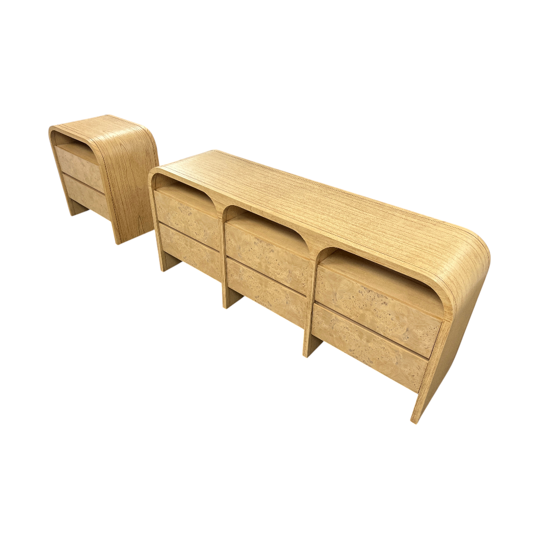 Castlery Crescent 6-Drawer Dresser and 2-Drawer Bedside Table Set