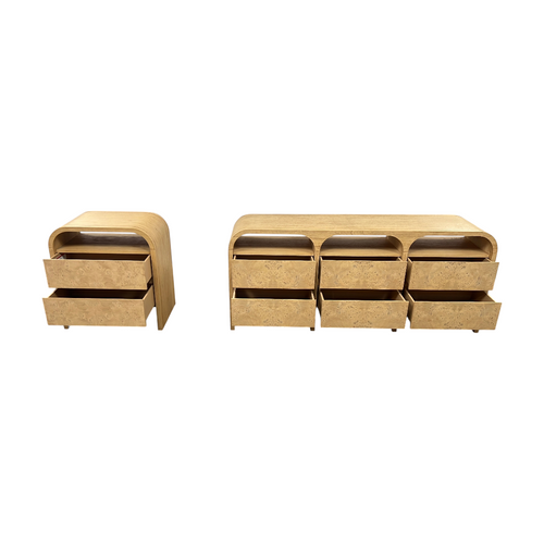 Castlery Crescent 6-Drawer Dresser and 2-Drawer Bedside Table Set, image 25