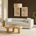 Modway Leif Performance Velvet Upholstered Sofa in Alabaster