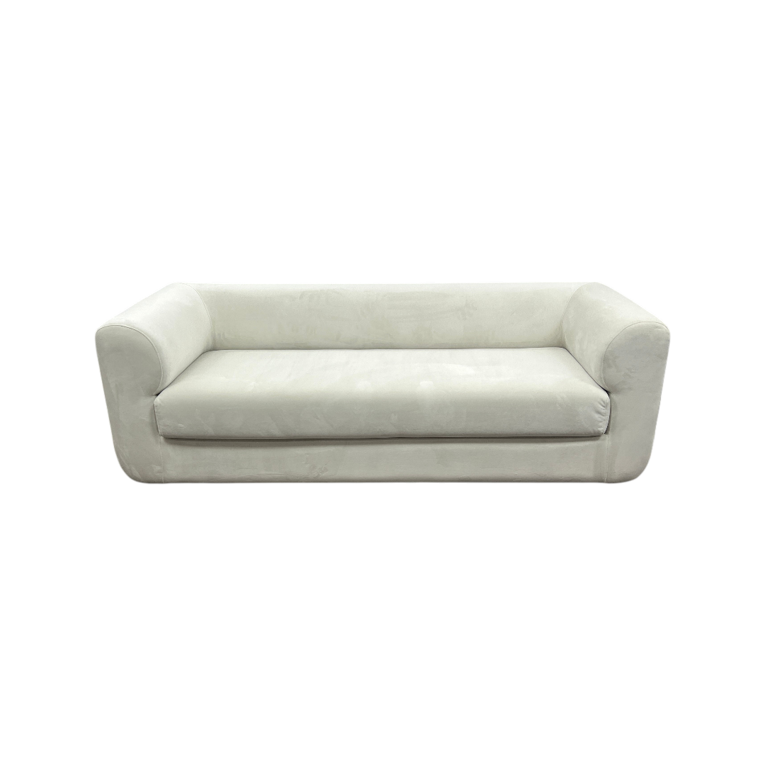Modway Leif Performance Velvet Upholstered Sofa in Alabaster