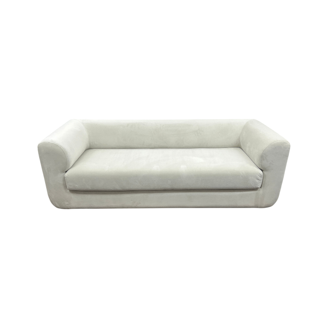 Modway Leif Performance Velvet Upholstered Sofa in Alabaster
