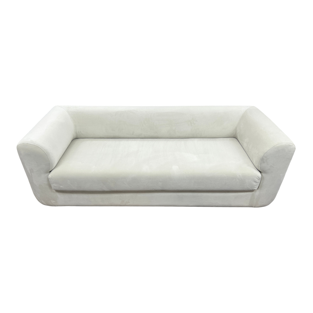 Modway Leif Performance Velvet Upholstered Sofa in Alabaster