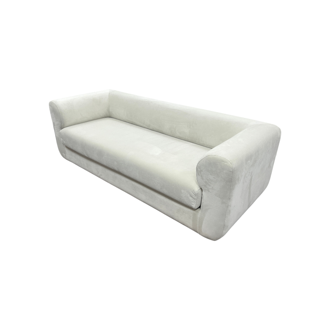 Modway Leif Performance Velvet Upholstered Sofa in Alabaster