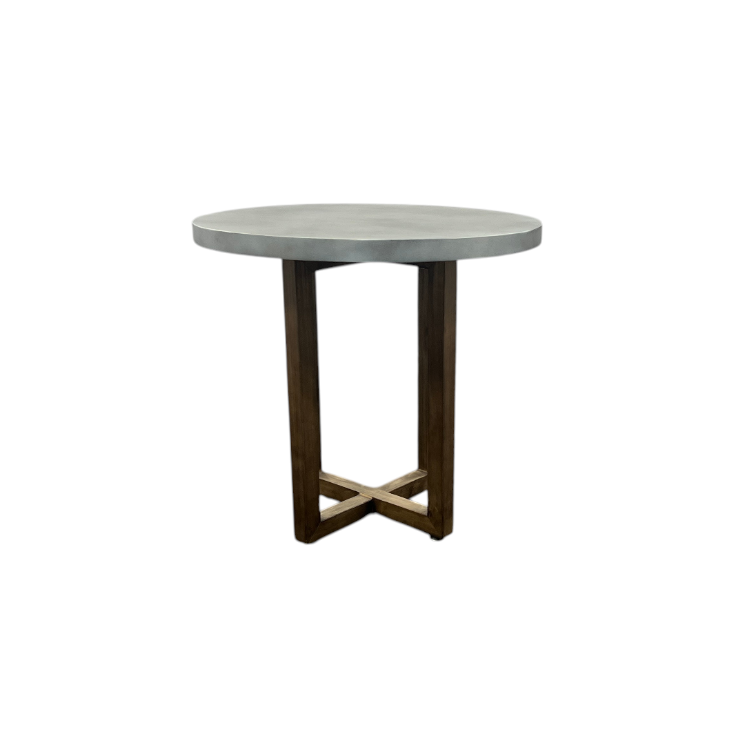 Gracie Oaks Round Minimalist Solid Wood Dining Table