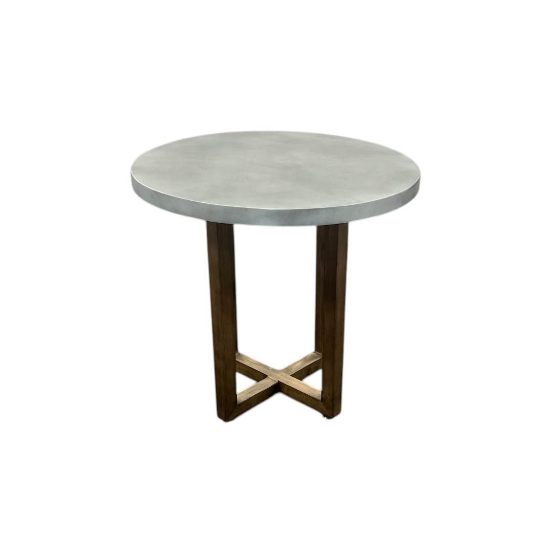 Gracie Oaks Round Minimalist Solid Wood Dining Table