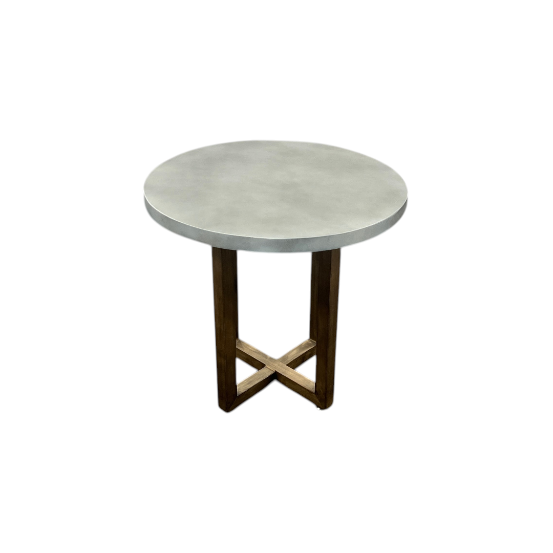 Gracie Oaks Round Minimalist Solid Wood Dining Table