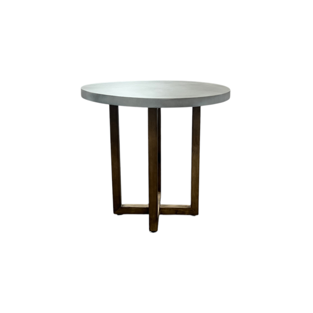 Gracie Oaks Round Minimalist Solid Wood Dining Table