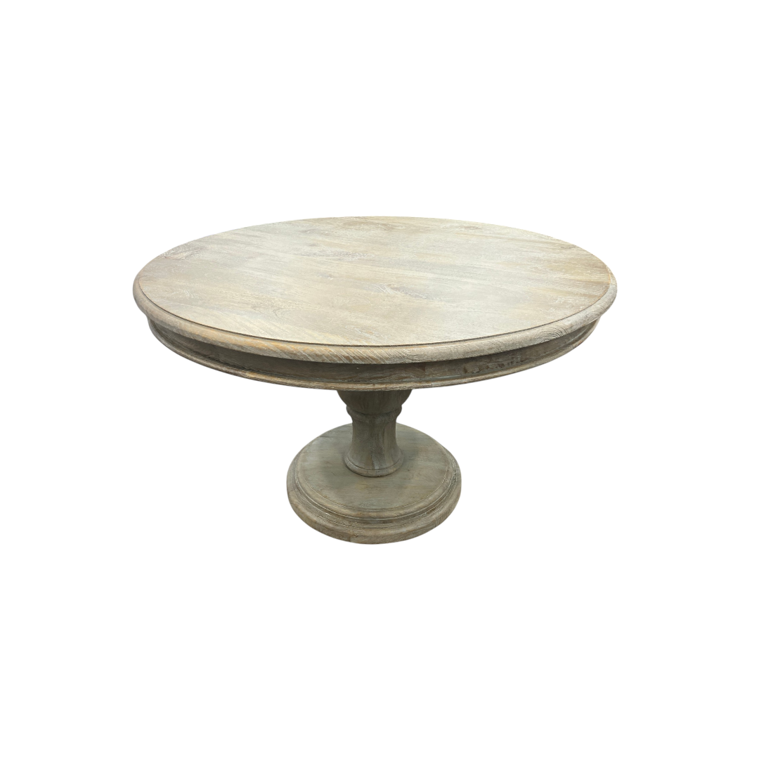 Dovetail Furniture Mango Solid Wood Pedestal Dining Table