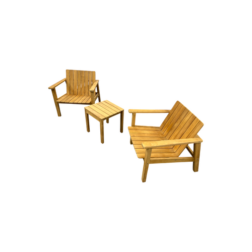 Neighbor Low Chair Teak Adirondack With Low Outdoor Side Table Set of 3, image 2