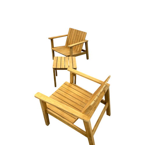 Neighbor Low Chair Teak Adirondack With Low Outdoor Side Table Set of 3, image 4
