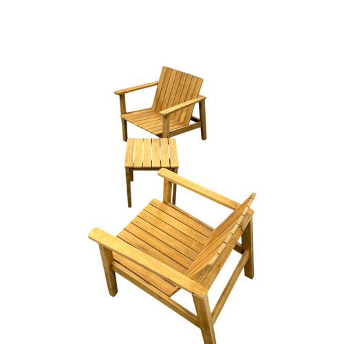 Neighbor Low Chair Teak Adirondack With Low Outdoor Side Table Set of 3, image 5