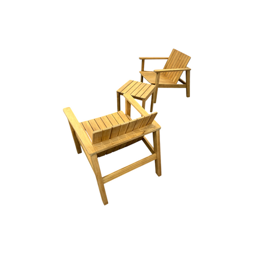 Neighbor Low Chair Teak Adirondack With Low Outdoor Side Table Set of 3, image 7