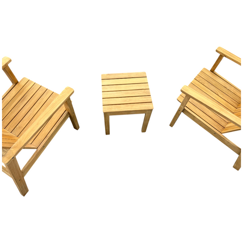 Neighbor Low Chair Teak Adirondack With Low Outdoor Side Table Set of 3, image 9