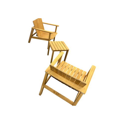 Neighbor Low Chair Teak Adirondack With Low Outdoor Side Table Set of 3, image 11