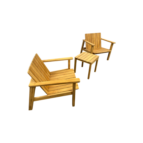 Neighbor Low Chair Teak Adirondack With Low Outdoor Side Table Set of 3, image 12