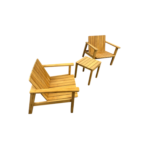 Neighbor Low Chair Teak Adirondack With Low Outdoor Side Table Set of 3, image 13