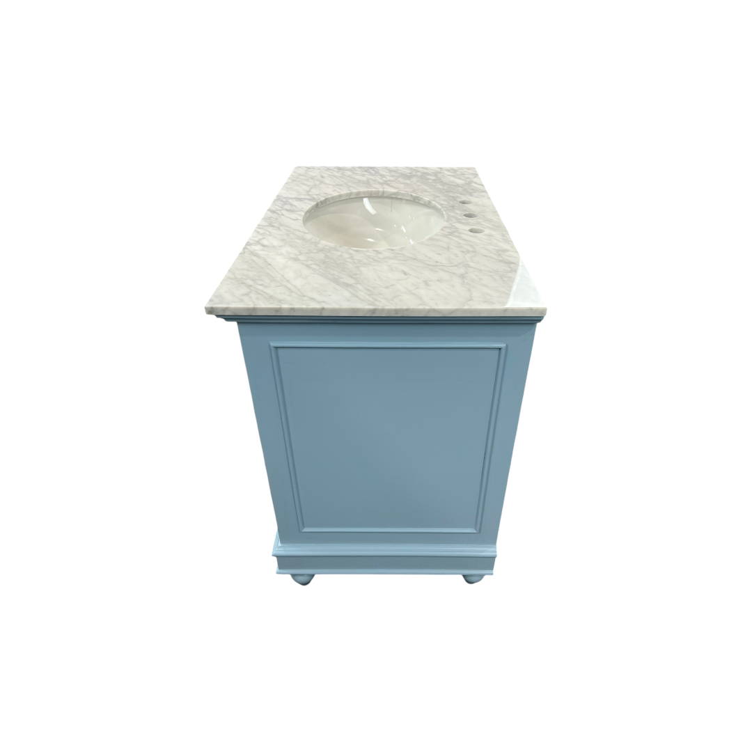 Kitchen Bath Collection Bella Bathroom Vanity with Carrara Marble Top - Powder Blue
