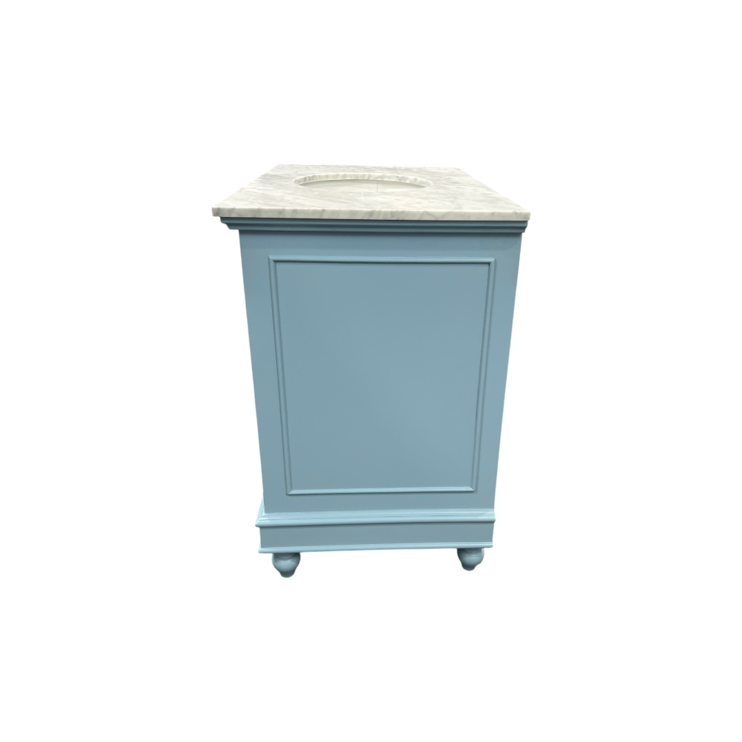 Kitchen Bath Collection Bella Bathroom Vanity with Carrara Marble Top - Powder Blue