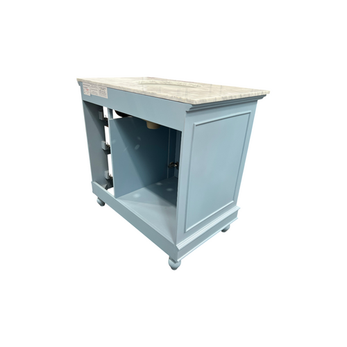 Kitchen Bath Collection Bella Bathroom Vanity with Carrara Marble Top - Powder Blue, image 10
