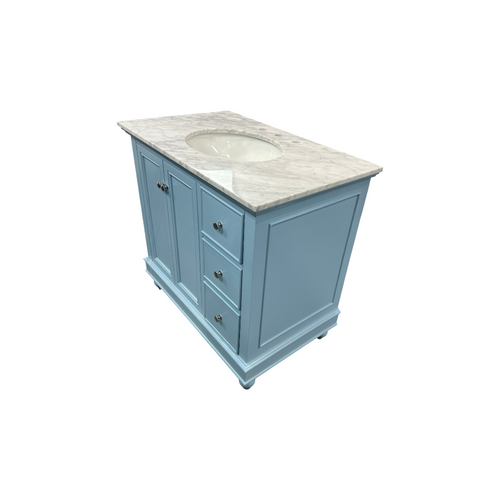 Kitchen Bath Collection Bella Bathroom Vanity with Carrara Marble Top - Powder Blue, image 23