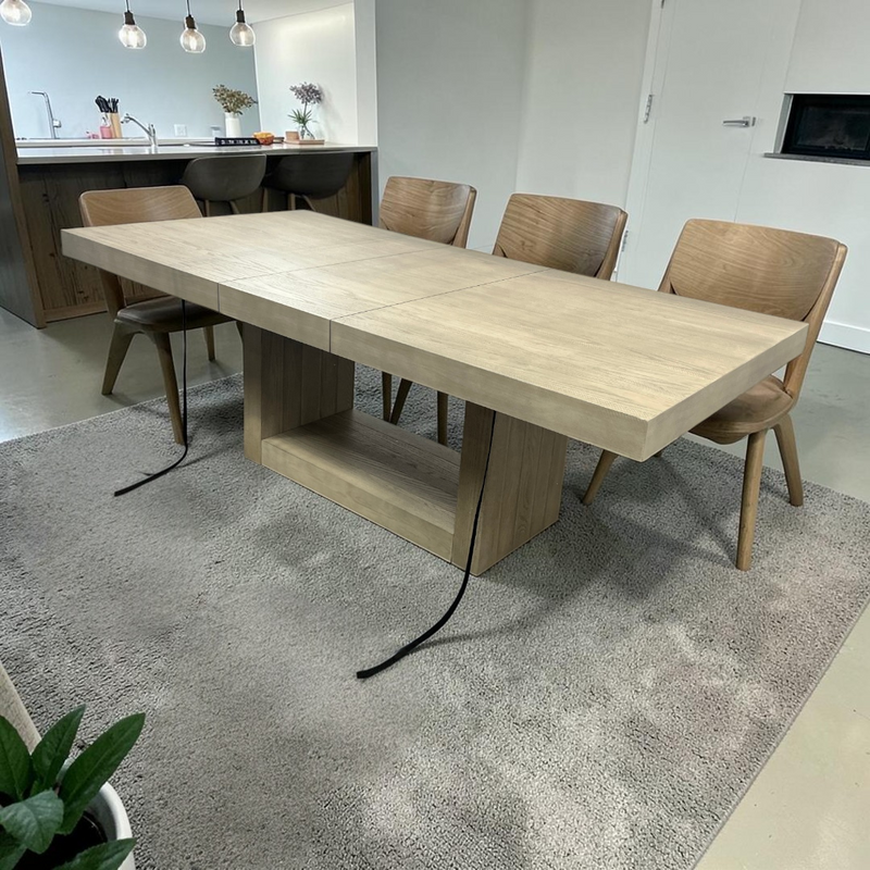 Latitude Run Jaquelyn Extendable Solid Wood Base Dining Table