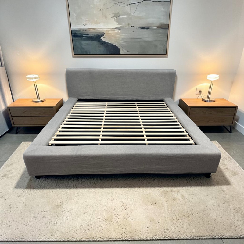 Castlery Dawson Storage King Bed, Seagull
