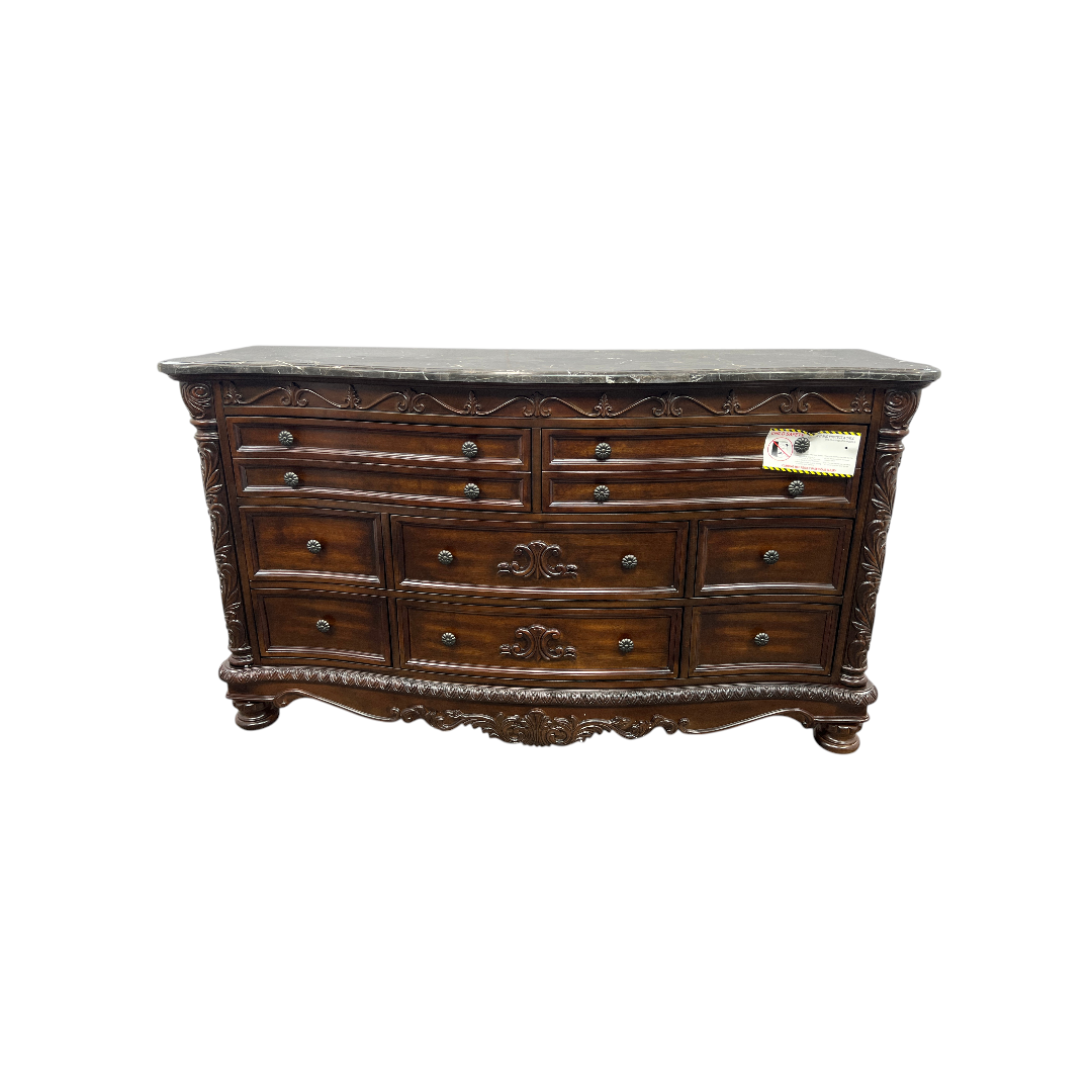 Oasis Home Patterson Solid Wood Indoor Dresser with Marble Top