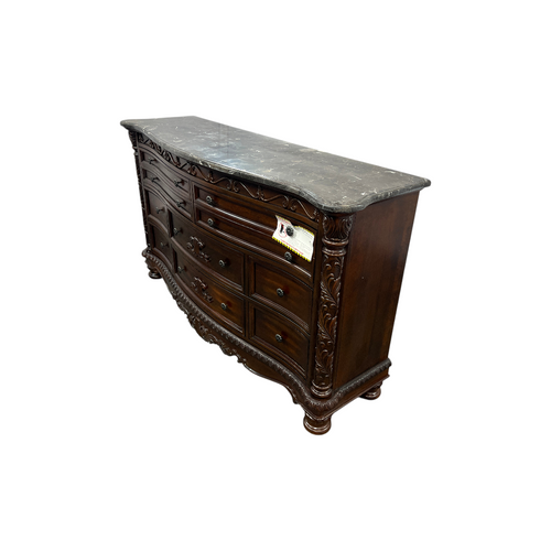 Oasis Home Patterson Solid Wood Indoor Dresser with Marble Top, image 3