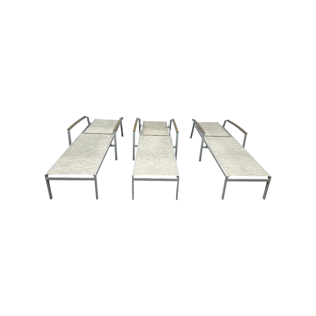Oxford Garden Travira Outdoor Rust-Resistant Metal Chaise Lounge Set (Set of 3)