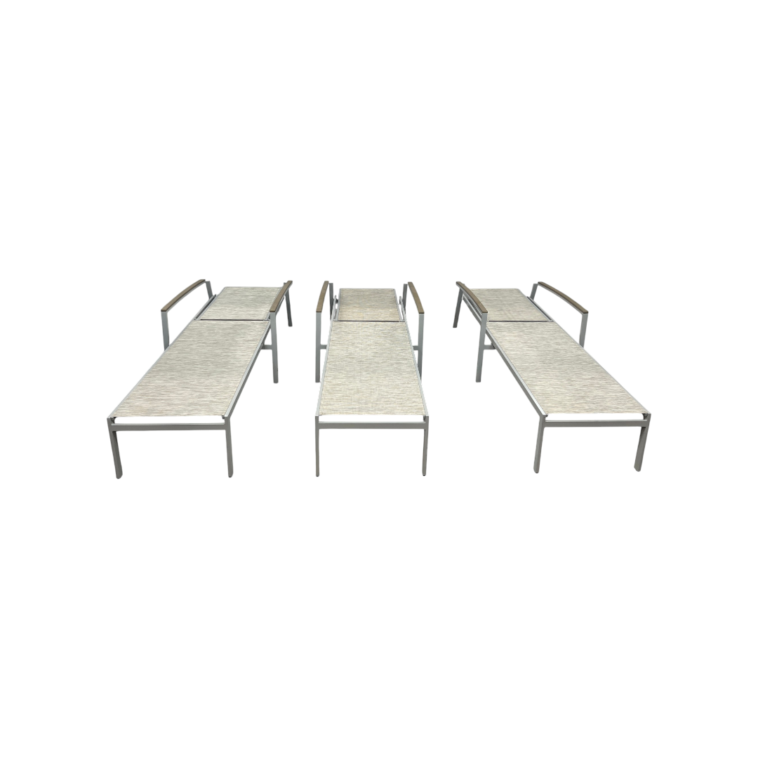 Oxford Garden Travira Outdoor Rust-Resistant Metal Chaise Lounge Set (Set of 3)